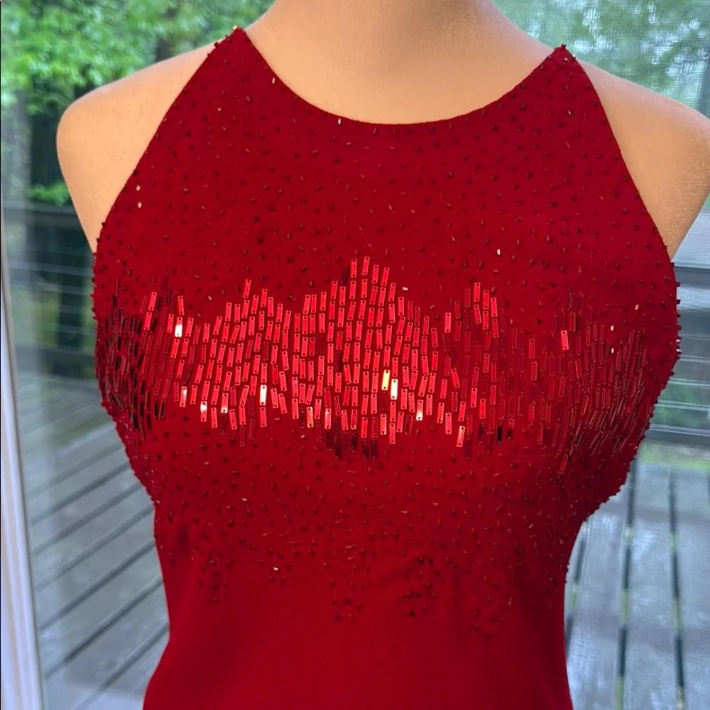 Cachet Elegant Red Sequin Dress 6❤️Valentines - Picture 3 of 6